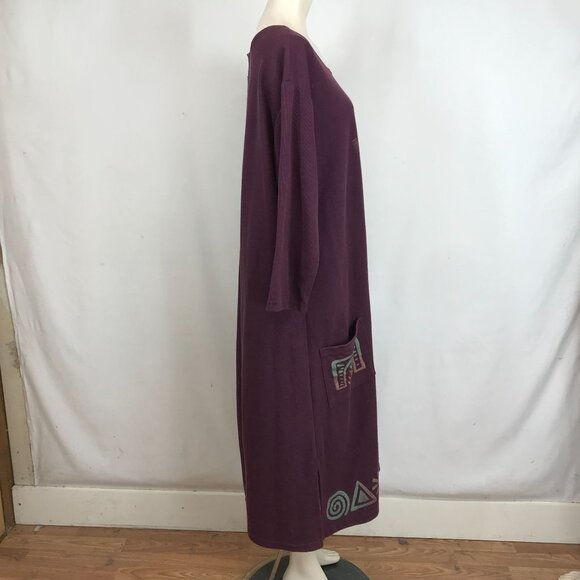 NO 1 FUNWEAR FACTORY - WOMEN'S M/L- PURPLE LONG SLEEVE CARGO PULL-OVER DRESS - Picture 4 of 7